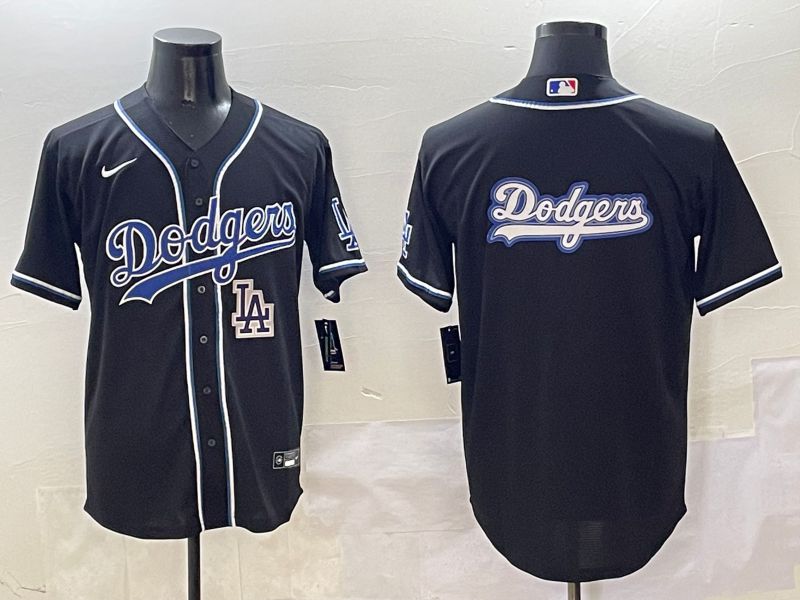 Men Los Angeles Dodgers Blank Black Three generations Nike 2025 MLB Jersey style 18